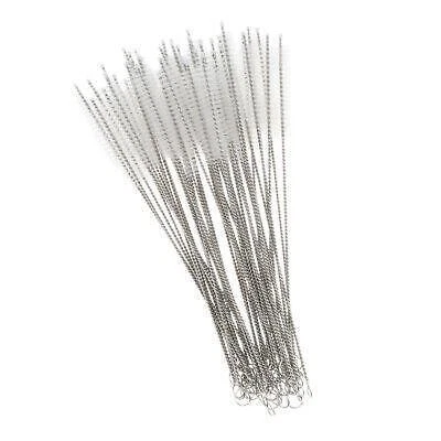 50 Pcs Stainless Steel Straw Cleaning Brushes - Easy-to-Use Cleaner Set for