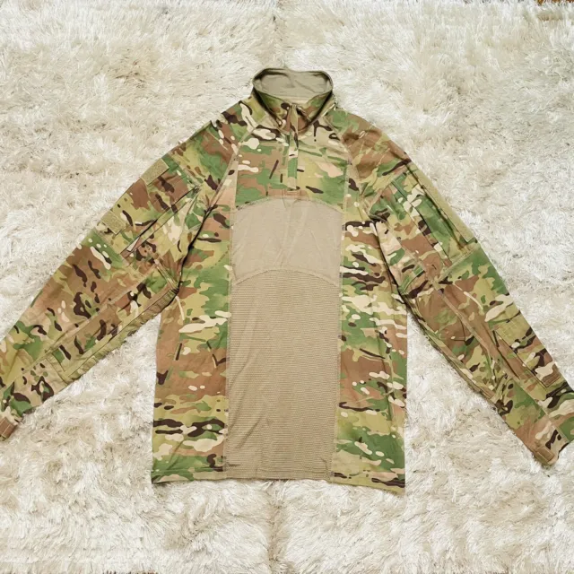 ARMY Combat Shirt Men S Camouflage ISSUE OCP MULTICAM FLAME RESISTANT 1/4 ZIP