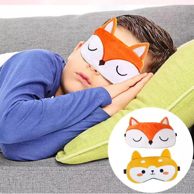 2pcs Portable For Sleeping Soft Plush Relaxation Comfortable Eye Mask Kids