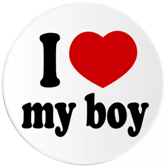 I Love My Boy - 100 Pack Circle Stickers 3 Inch