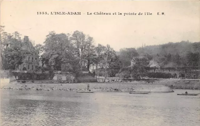 Cpa 95 L'isle Adam Le Chateau Point De L'ile