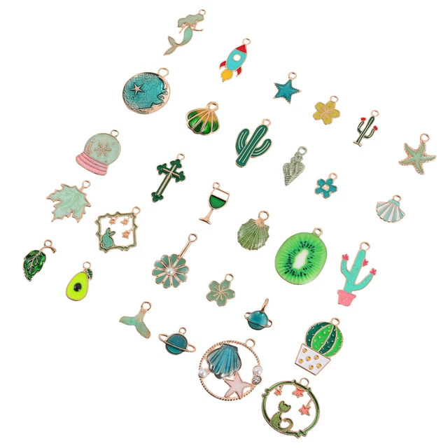 30 PCS Anhänger Zur Schmuckherstellung DIY-Anhänger Charm-Armbänder Lesezeichen