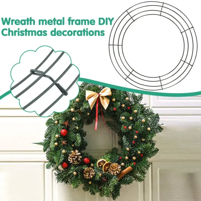 Iron Wire Frame Rings For Xmas Door Wreath Making Sale DIY 10" 12" Craft 8" Y2Q3