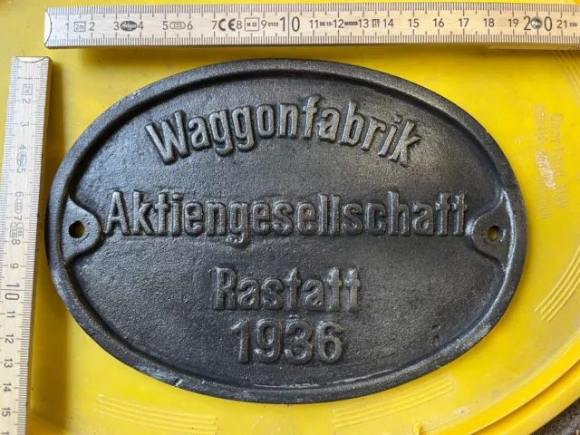 Waggonschild Rastatt 1936