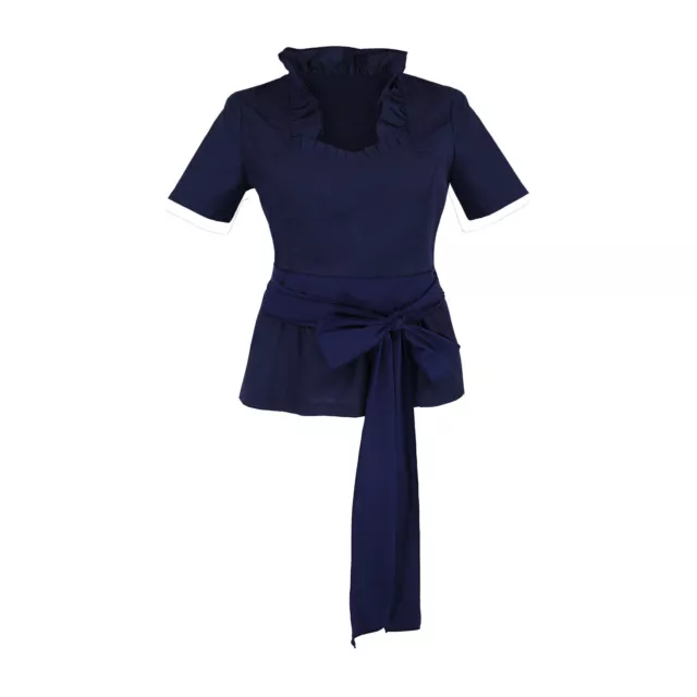 Camicia Dirndl camicetta tradizionale donna cotone volant blu vegano 36 dalla Germania