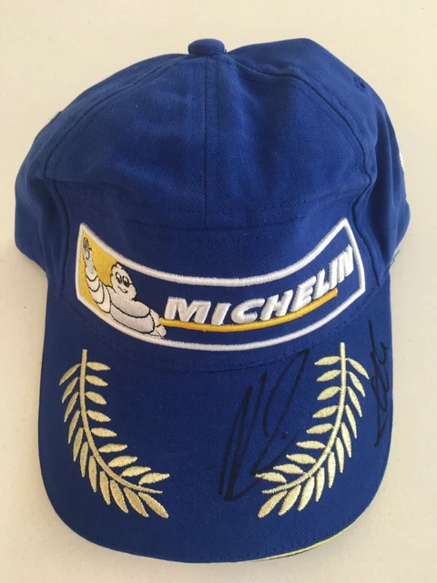 Fernando Alonso + Kimi Raikkonen  signed Michelin Podium F1 Cap *Rare*