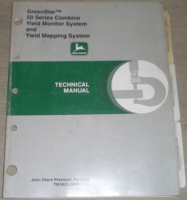 JOHN DEERE GREENSTAR Combine Yield Monitor Map Service Shop Repair