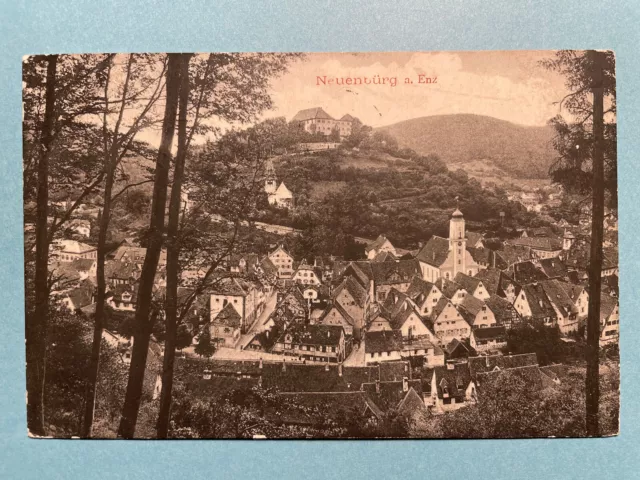 Alte AK von Neuenbürg an der Enz, Total, Dennach, Arnbach, gelaufen 1909