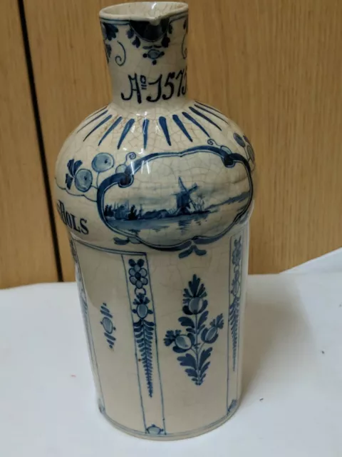 Antiques Delft 1575 Jug Bottle Pitcher AMSTERDAM ERVENLUCAS BOLS B.N.K.P