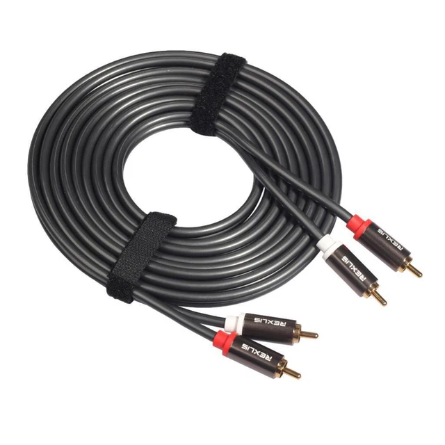 2RCA to 2RCA Male to Male Audio Cable for Home Theater DVD TV Amplifier