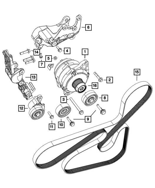 Genuine Mopar Alternator 4801323AK