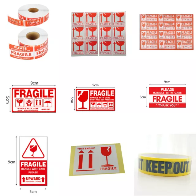 Fragile Sticker Handle with Care Warning Labels Sticky Packing Shipping Tag Sign