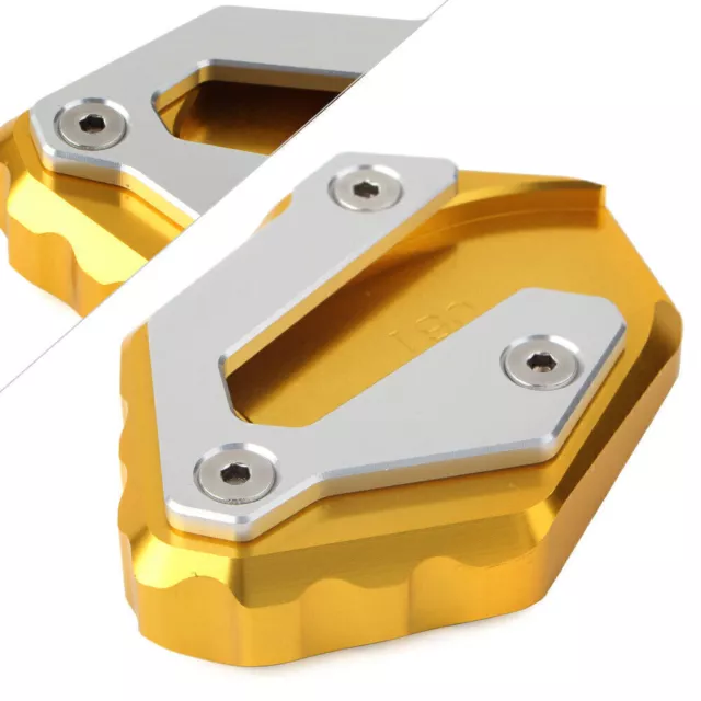 Gold Kickstand Side Stand Plate Extension Pad Fit YAMAHA MT-07 14-18 XSR700 2016