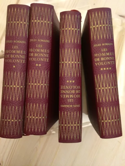 Jules Romains.Les hommes de bonne volonté.Edition de1958 en quatre volumes.