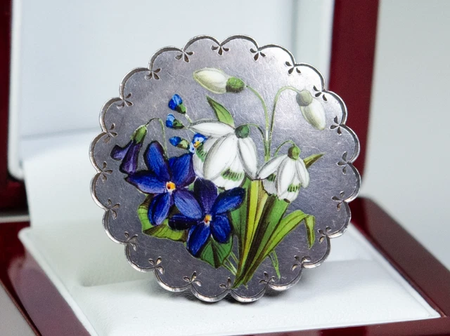 Broche Antique Art Nouveau Jeanne D'Arc En Argent Massif - Pièce De Collection - Occasion
