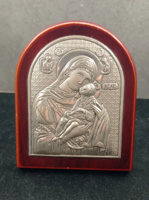 Image Iconic Religious Plate Silver - REF10647J