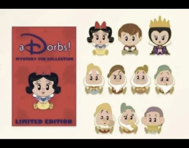 Disney WDI MOG Snow White Seven Dwarfs Adorbs Mystery Pin 2 Pins Box Unopened