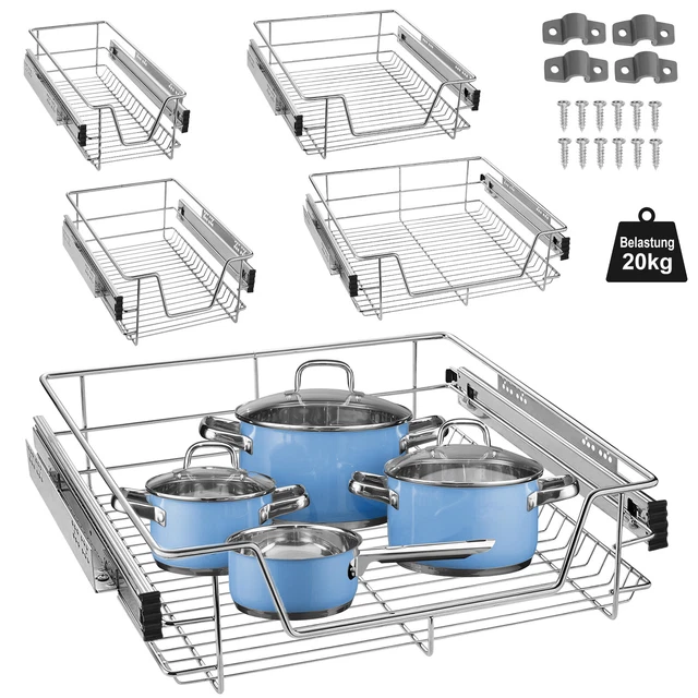 Cassetto cucina telescopico cassetto cavo per cestello 30 - 60 cm estratto armadio scaffale