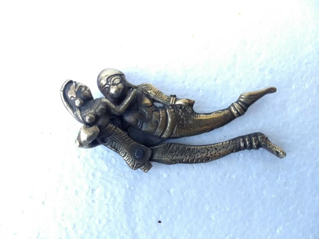 Vintage Brass Dancing nymph apsara apsaraa Woman Man Betel Nut Supari Cutter
