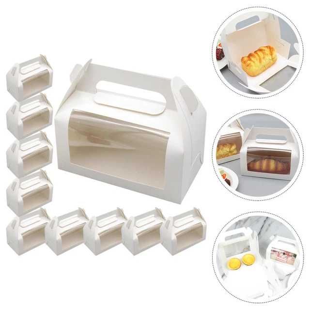 10 Pcs Nozze Scatola Per Dolci Con Finestra Scatola Per Cupcake Domestico