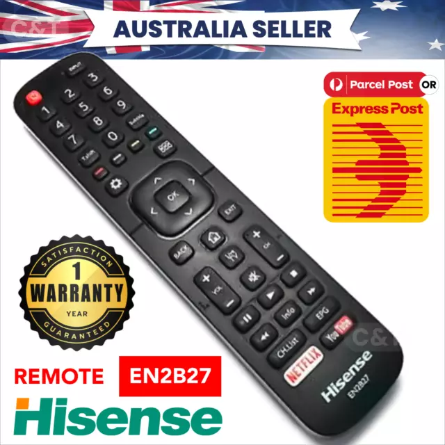 HISENSE EN2B27 TV  ORIGINAL GENUINE Remote Control EN-2B27 RC3394402/01 3139 238