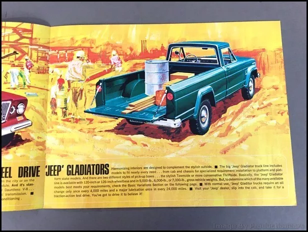 1966 1965 Jeep Gladiator pickup Truck Vintage Car Sales Brochure Catalog 3