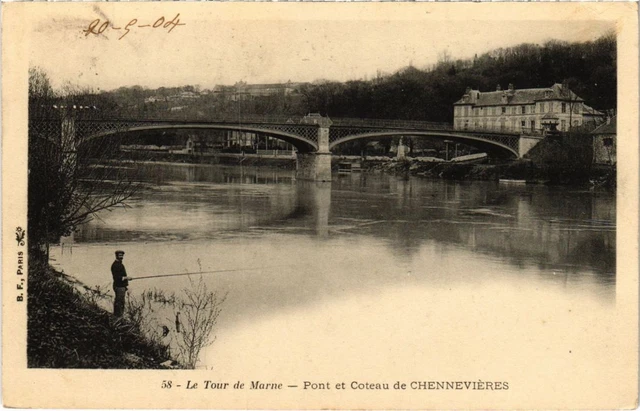 CPA AK Chennevieres Pont et Coteau de Chennevieres FRANCE (1282412)