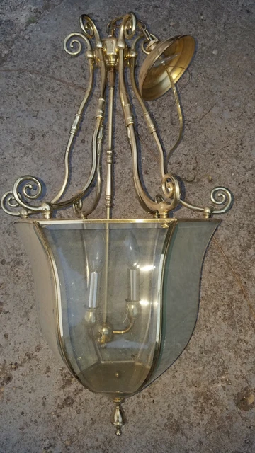 Vintage Brass Chandelier Light.