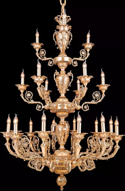 Luxus Palast Leuchte Deckenlampe Kronleuchter Deckenleuchte Wohnzimmer 120x220cm