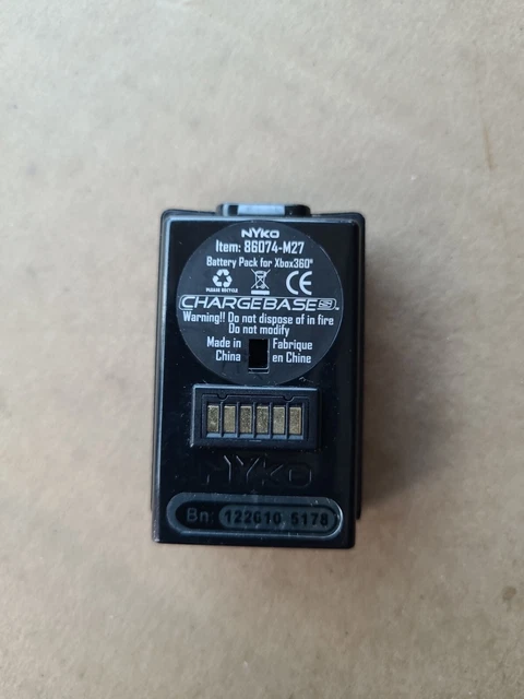 Xbox 360 Black Rechargeable Battery Pack  Nyko Power PAK iem: 86074-m27