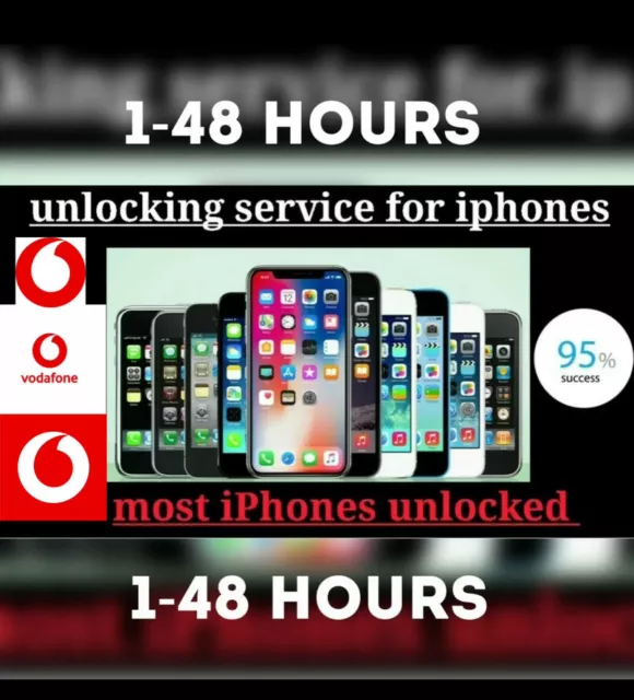 iphone Unlock Vodafone UK Service  Express Fast iphone 14,13,12,11,x,8,7,6,5,4 