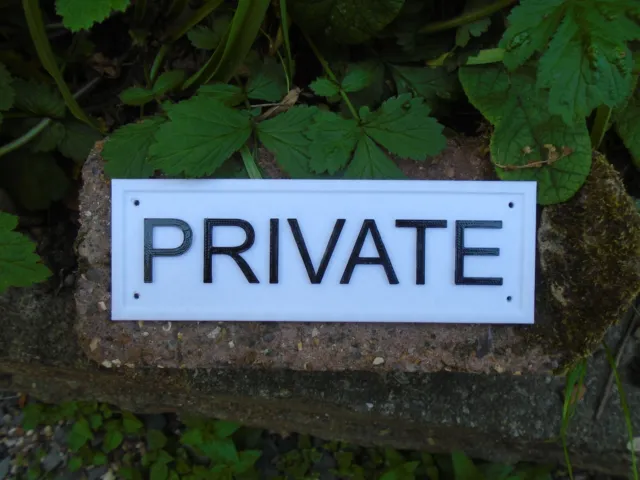 Private Sign Biodegradable Made In UK Signs Indoor Outdoor Hand Painted Plaque