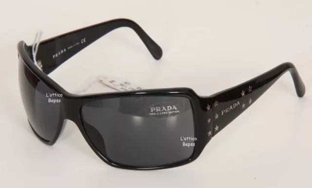 PRADA 0PR 19GS 1AB1A1 OCCHIALE DA SOLE NERO lenti GREY SCURO SCONTO 50%