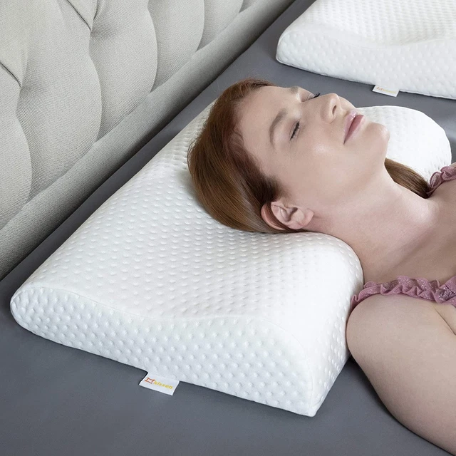Almohada de espuma viscoelástica KIZEN. Almohada cervical para dolor de cuello. Anti-ronquidos mediano cm