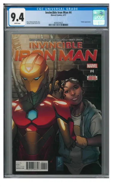 Invincible Iron Man #4 (2017) Riri Williams Cover CGC 9.4 GA361