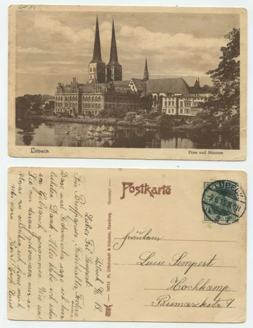 86068 - Lübeck - Catedral y museo - postal, caducado 9.6.1913