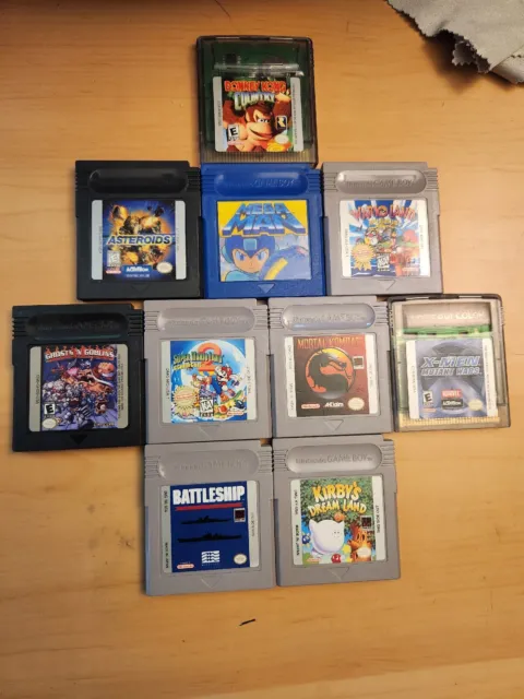 Gameboy Color Game Lot, Working Saves with Megaman Flashcart