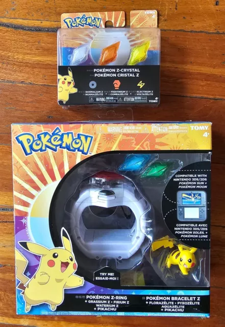 Pokemon Tomy Z Ring Bracelet Pikachu Set Nintendo 3DS/2DS NEW