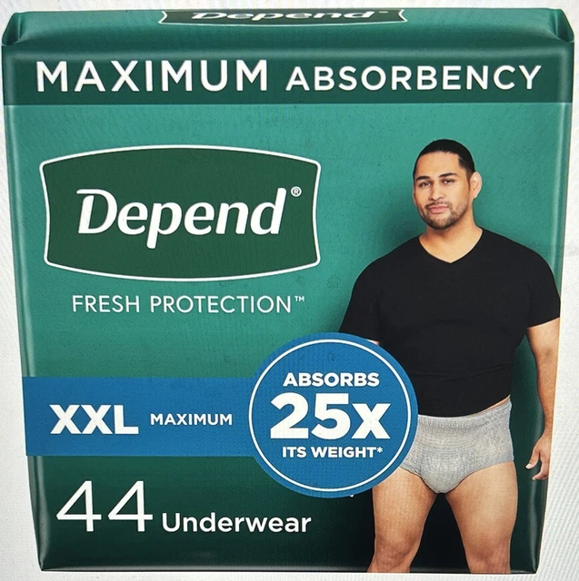 DEPEND FITFLEX INCONTINENCE Underwear for Men Maximum Absorbency XXL