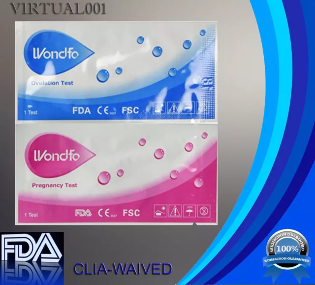 WONDFO 100 ovulation and 20 pregnancy (100 LH+20 HCG) test strips