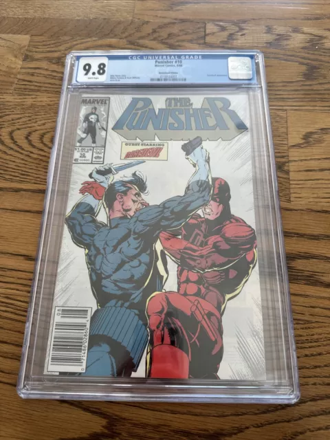 Punisher #10 (Marvel 1988) CGC 9.8 NM/MT Daredevil vs. Punisher Cover Newsstand!