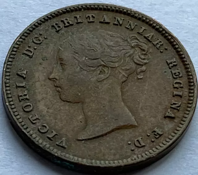 1844 Queen Victoria Half Farthing 1/2 Coin / #263