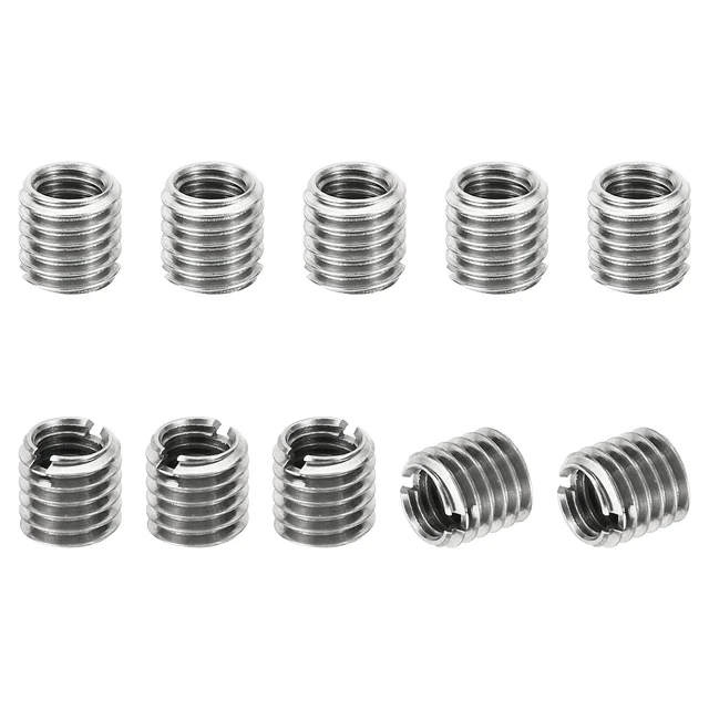 10pcs Thread Repair Insert Nut Adapters Reducer M6x1 To M4x0.7, 9.5mm - Silver - Bed Bath - View #6