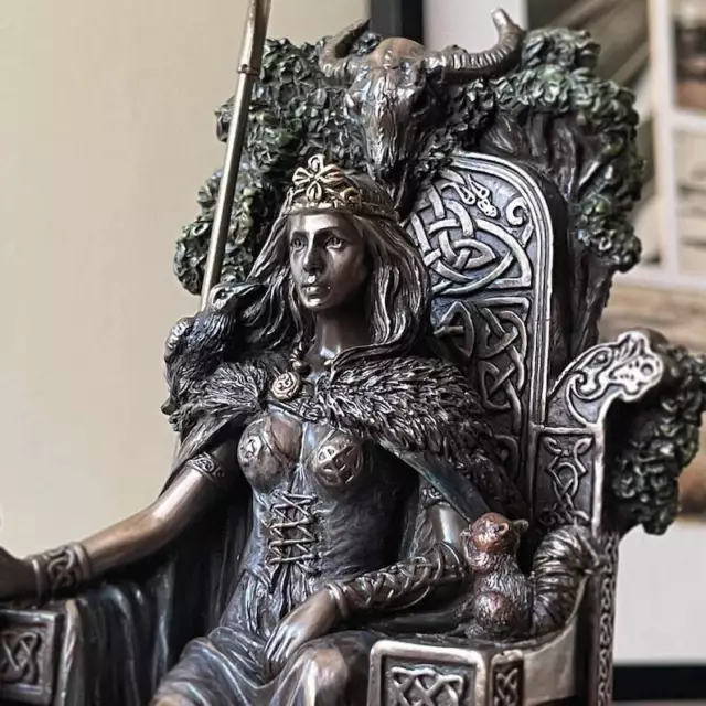 Celtic Goddess Queen Medb Bronze Sculpture Gift Satin-Finished Figurine Statue 2