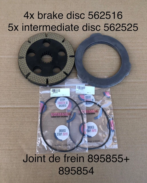 Manitou 4 disques de frein 562516 + 5 disque intermédiate 562525 + joint a frein