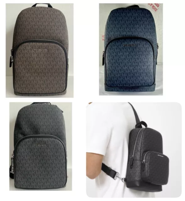 Michael Kors Cooper MK Signature PVC Commuter Slingpack Backpack