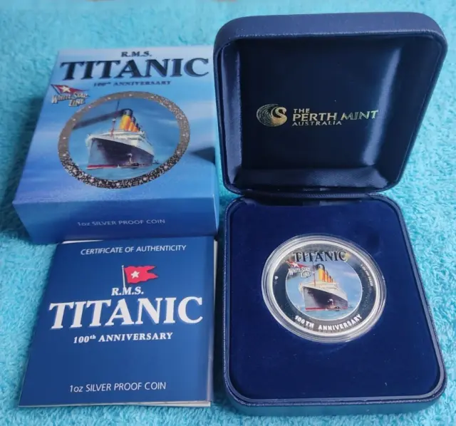 TUVALU $1 2012 SILVER 1 OZ 100th Anniversary Titanic - Only 5000 units
