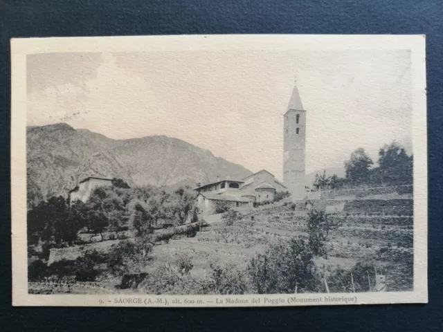 cpa not common SAORGE (Alpes Maritimes) Church of the MADONNA del POGGIO