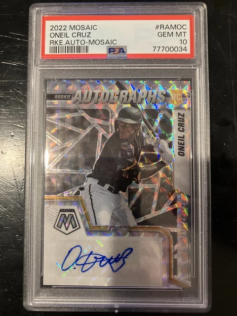 Mosaic Cards 2022 Panini Mosaic Oneil Cruz Rookie Card - Silver