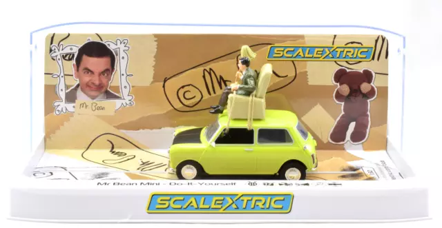 Scalextric Mr. Bean Mini - Do-It-Yourself Mini W/ Lights 1/32 Slot Car C4334